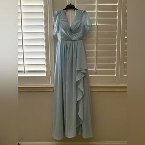 Light Blue Chiffon Dress NWOT